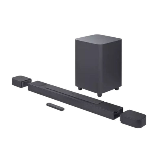 JBL BAR 800 720W 5.1.2 Channel Soundbar Speaker System with 10" Wireless Subwoofer Dolby Atmos Surround Sound, HDMI eARC with 4K Video Pass-Through, and Detachable Side Speakers