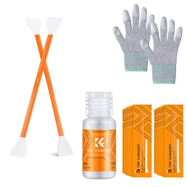 K&F Concept 16mm APS-C / 24mm Full Frame Sensor DSLR Camera Cleaning Swab Kit with Swab + Solution for Lens