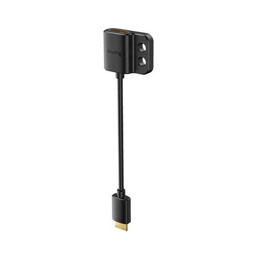 SmallRig Ultra Slim 4K 60Hz HDMI-A Female to Mini HDMI-C Male Gold Plated Video Adapter Cable with Flexible PVC Cable for DSLR and Mirrorless Cameras 3020