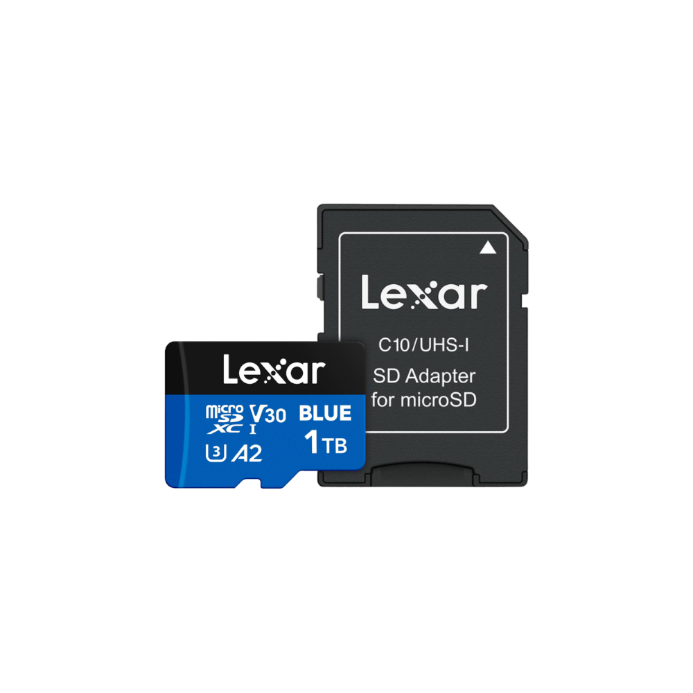 Lexar BLUE microSDXC UHS-I V30 A2 U3 Class 10 Memory Card - 160MB/s Read Speed | 256GB / 512GB / 1TB