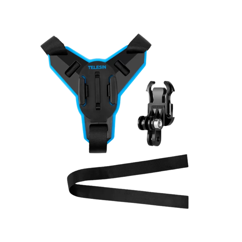 TELESIN Motorcycle Helmet Chin Strap Mount for GoPro & Other Sports Action Cameras | GP-HBM-MT7