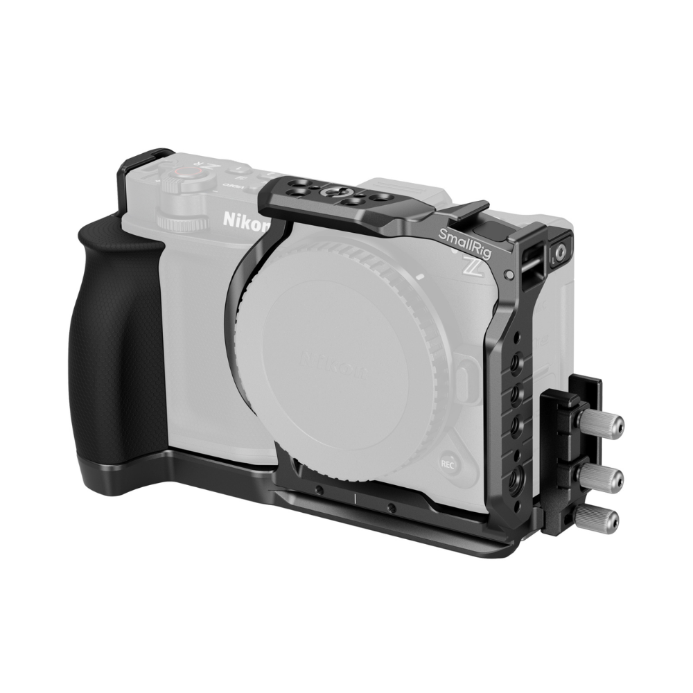 SmallRig Camera Cage & L-Shaped Mount Plate with Wooden Handle for Nikon ZR | 5904 / 5905 / 5906
