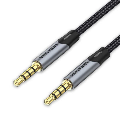 Vention 3.5mm TRRS AUX Male to Male Braided Audio Jack Cable with Gold Plated Plugs for Smartphone Speaker Computer