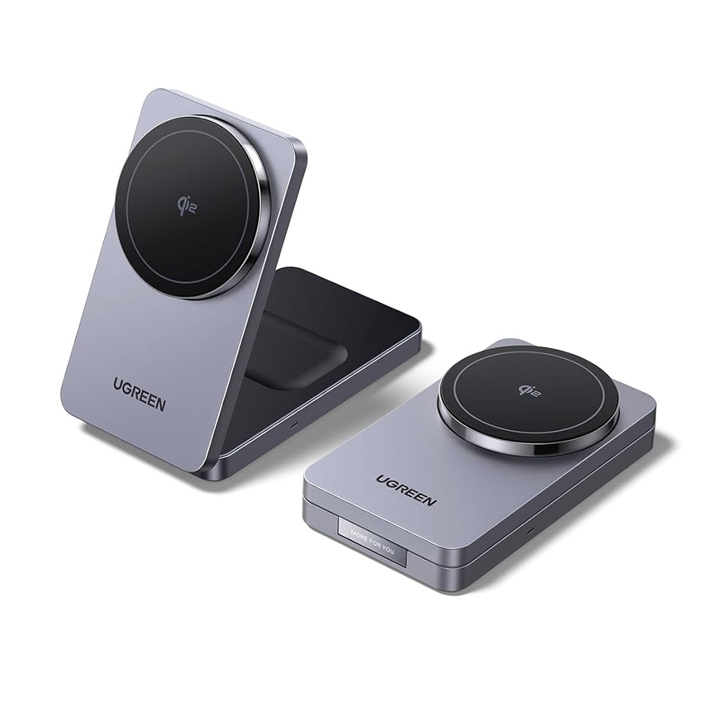 UGREEN 2-in-1 Qi2 Magnetic Wireless Foldable Charger 15W Fast Charging Pad