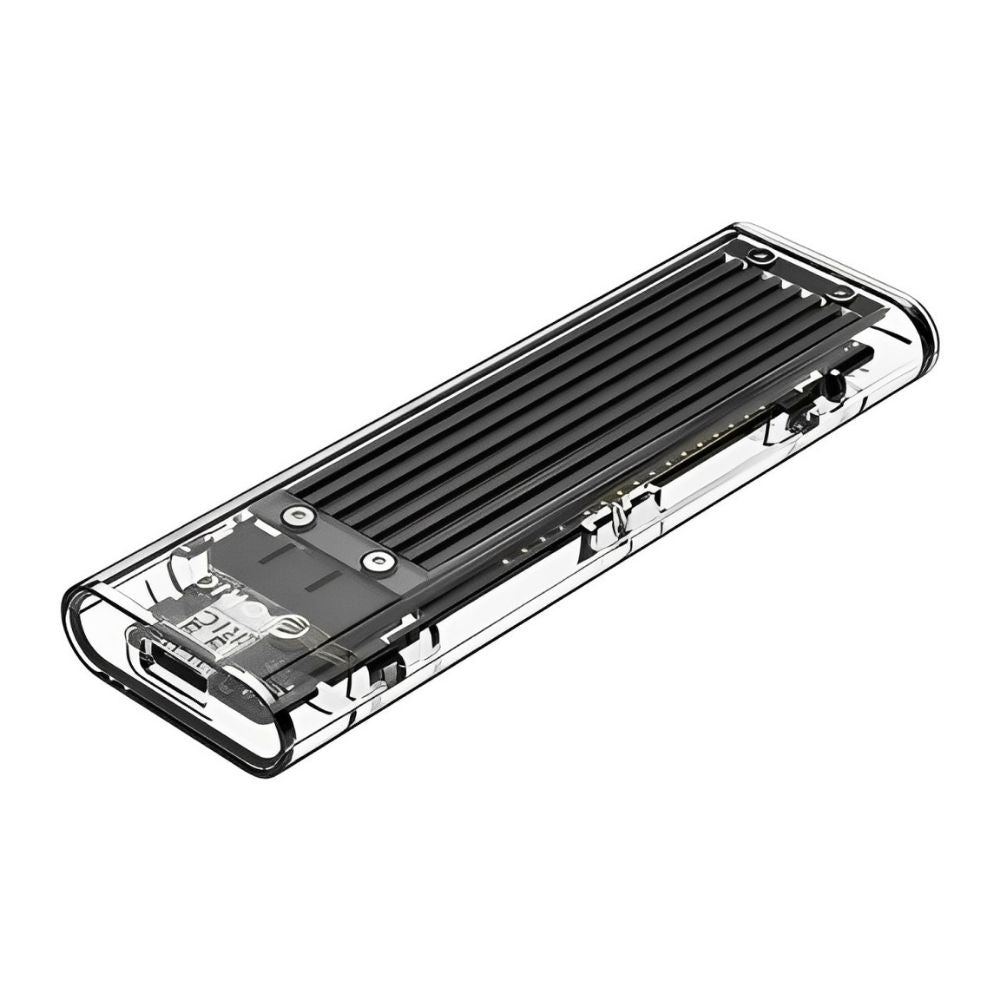 [CLEARANCE] ORICO M.2 NVMe SSD Solid State Drive Transparent Enclosure with USB 3.1 Type-C Output, 10Gbps Transfer Rate, 2TB Max Capacity for Windows, Mac OS, Linux | TCM2-C3