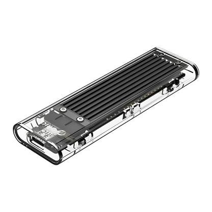 [CLEARANCE] ORICO M.2 NVMe SSD Solid State Drive Transparent Enclosure with USB 3.1 Type-C Output, 10Gbps Transfer Rate, 2TB Max Capacity for Windows, Mac OS, Linux | TCM2-C3