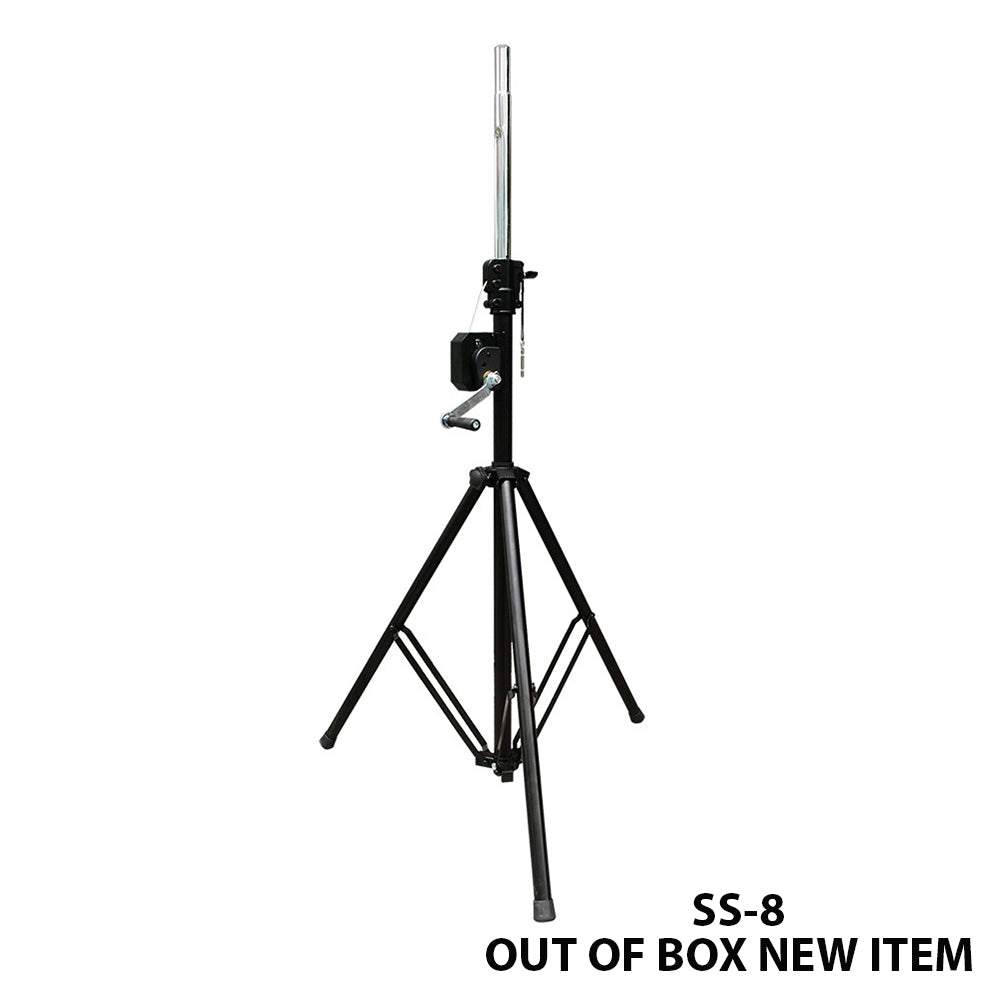 KEVLER SS-8 120cm Extendable Speaker Stand with 260cm Max Adjustable Height, Height Crank Adjustment, Lock Knob and 90kg Max Weight Capacity for Speakers