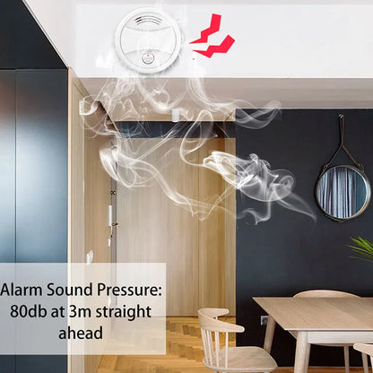 DAYTECH Photoelectric Smart Smoke Detector Fire Preventive Alarm System with Wi-Fi and Tuya App. Control for Home, Office, School, Hotel, Hospital, Restaurant Indoor Establishments | SM10