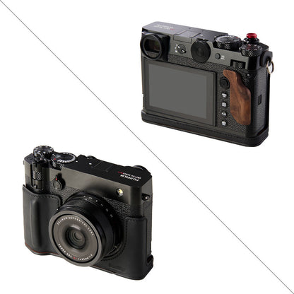 SmallRig Leather Camera Case Kit for GFX100RF FUJIFILM with Dual Grip Support, Shoulder Strap & Shutter Button Cap | 5267 | 5268