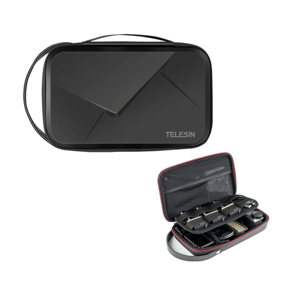 TELESIN Expandable Carry Case Hard Shell Action Camera Pouch for GoPro Insta360 DJI OSMO SJCAM