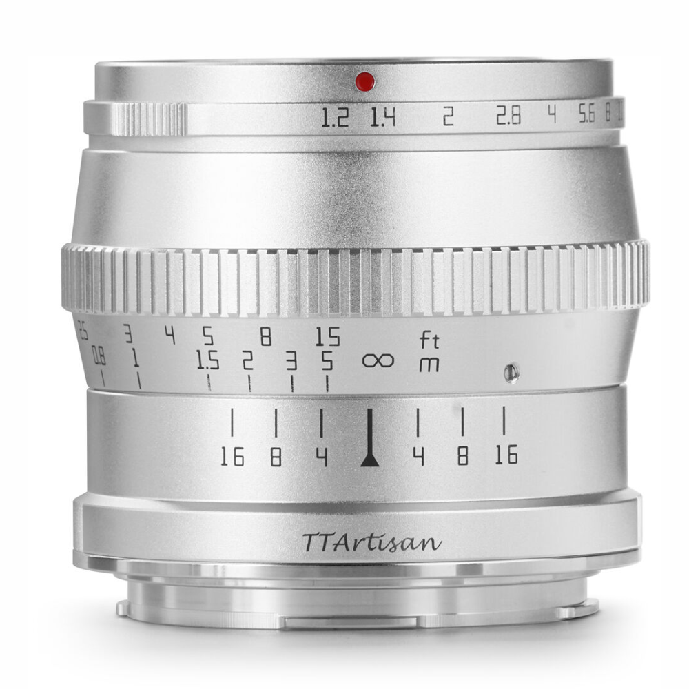 TTArtisan 50mm F/1.2 APS-C Format Leica L Mount Portrait Prime Lens Large Aperture Sonr Optical Design Full Metal Body, MF Manual Focus, 19.2" Focus Distance, Clicked Aperture Ring for Smooth Bokeh & Low Light Photography | Black, Silver