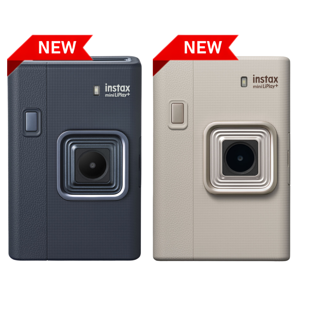 FUJIFILM Instax Mini LiPlay+ Hybrid Instant Camera Smartphone Printer | Navy Blue, Sand Beige