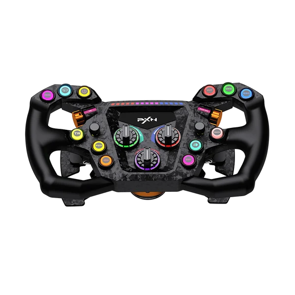 PXN GT ONE 300mm GT Sim Racing Steering Wheel 78 Controls Carbon Fiber Paddles 15-LED RPM USB Cable