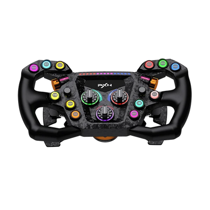 PXN GT ONE 300mm GT Sim Racing Steering Wheel 78 Controls Carbon Fiber Paddles 15-LED RPM USB Cable