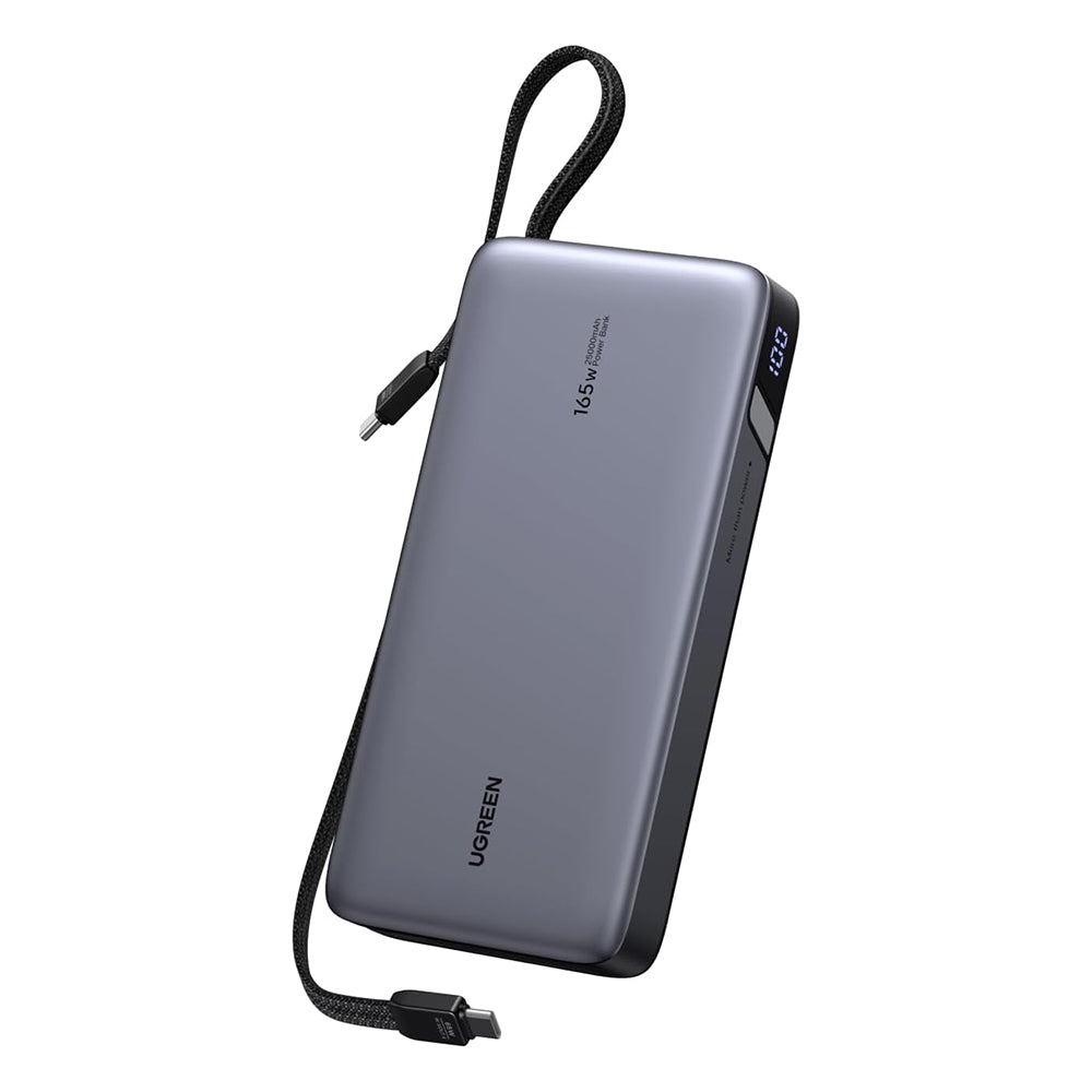 UGREEN Nexode 25000mAh 165W PD Fast Charging Power Bank with Dual Built-In USB-C Cable