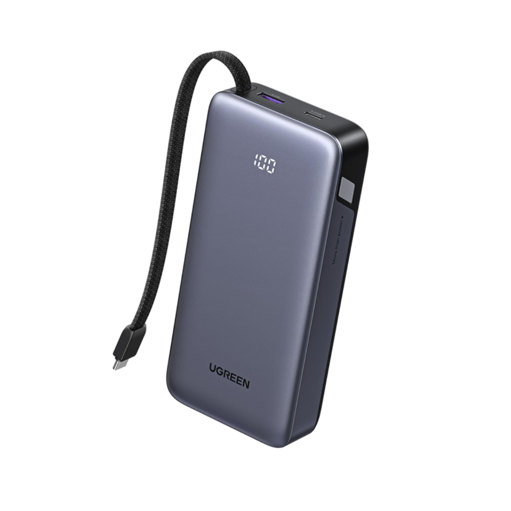 UGREEN Nexode 20000mAh 55W / 45W Fast Charging Power Bank with Built-In USB-C Cable