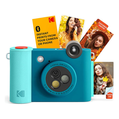 KODAK SMILE+ Wireless Digital Instant Camera Printer with Filter‑Changing Lens