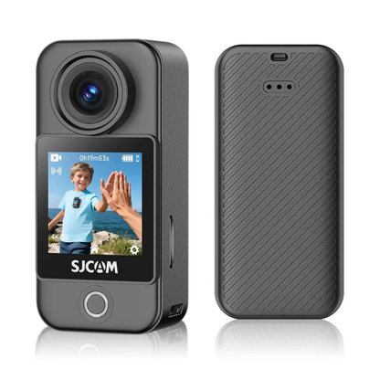 SJCAM C400 Pocket 4K Handheld Action Camera 1.3" Touchscreen 16MP, 6-Axis Gyro EIS, 5GHz Wi-Fi, 30m Max Depth with Waterproof Case
