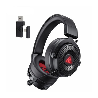 [CLEARANCE] EKSA E900 BT Wireless Bluetooth Gaming Headset Ultra-Low Latency Over-Ear Headphones w/ ENC Noise Cancelling Microphone, USB-A/USB-C Dongle, USB-C Charging Cable, 3.5mm Audio Cable, 7.1 Surround Sound for PC, Laptop Computer, PS5/PS4, Xbox