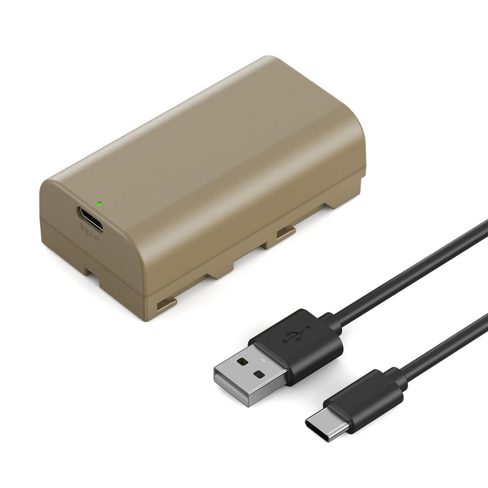 K&F Concept Sony NP-F550 NPF550 3500mAh Battery with USB Type-C Direct Fast Charging for Select Sony DCR DSC HDR HVR HXR Mavica NEX Cameras