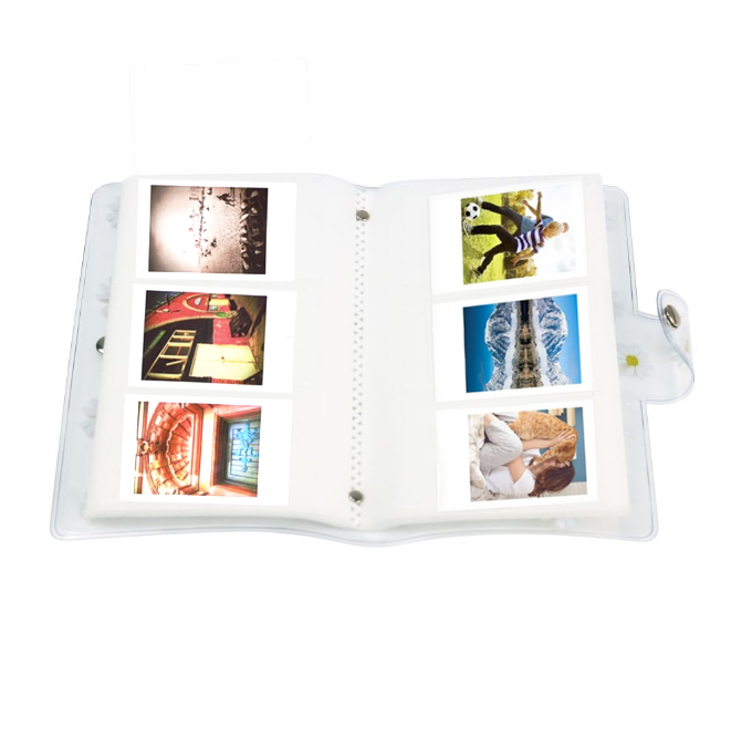 Pikxi 96 Pockets Flowers Style Photo Album with Slip On Latch Cover for Fujifilm Instax Mini Instant Camera