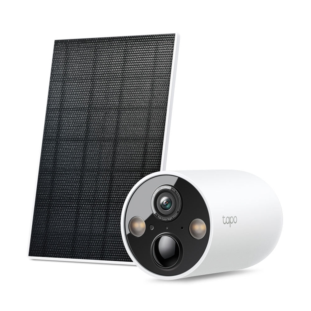 TP-Link Tapo C425 Solar Powered 2K QHD 4MP Smart AI CCTV Camera Kit with 10000mAh Battery, Color Night Vision, IP66 Weatherproof, 512GB MicroSD Slot for Home Security