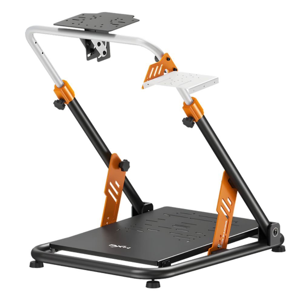 PXN A11 Gaming Racing Wheel Foldable Stand Heavy‑Duty Adjustable Steel Frame for Race Sim Setup