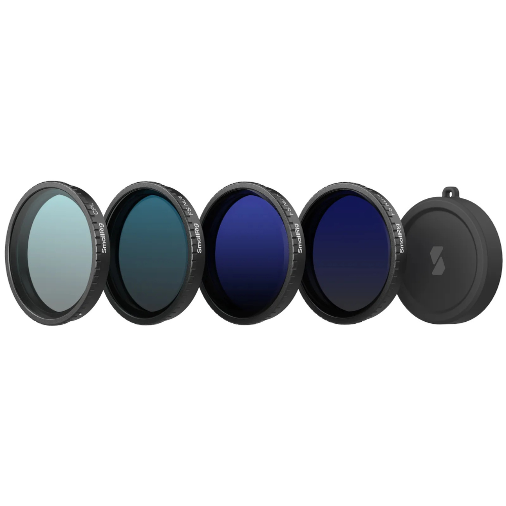 SmallRig Filter Kit for DJI Osmo Action 5 Pro / Action 4 Cameras CPL, ND8 / ND16 / ND32, Black Mist, Star-Cross & Film Simulation Filters with High-Alumina Glass, Multi-Layer Coating, Snap-On Design & Silicone Lens Cover | 5411 | 5412