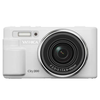 Yashica City 200 (DGC200) 13 Megapixel Point & Shoot Digital Camera CMOS Sensor, 10x Optical / 4x Digital Zoom, 4K Photo Video, 2.8" LCD Display, Max 256GB MicroSD Card Slot, 1250mAh Replaceable Battery & YASHICA App Support | Black, White