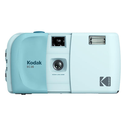KODAK EC35 35mm Reusable Point & Shoot Film Camera with 25mm Wide-Angle Lens & Built-in Flash