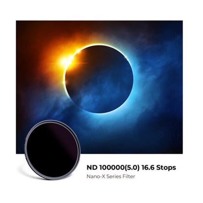 K&F Concept Nano-X Series 95mm ND100000 Neutral Density Solar Lens Filter with Multi-Coated Optical Glass and Ultra-Thin Aluminum Frame for Mirrorless and DSLR Camera Celestial Photography