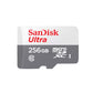 SanDisk Ultra 256GB / 512GB microSDXC UHS-1 Class 10 Memory Card with 100MB/s Transfer Speed and Full HD Video Support for Smartphone and Tablets