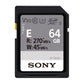 Sony SF-E64A 64GB UHS-II SDXC V30 U3 Memory Card with Max 270MB/S Read and 45MB/s Write Speeds, 4K Video Resolution, IP57 Waterproof and Data Rescue Software Support