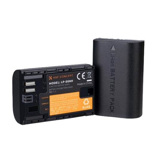 K&F Concept LP-E6NH Replacement Camera Battery 7.4V 2250mAh for Canon EOS R5, EOS R6, EOS R, EOS 5D Mark IV, 5D Mark III, 5DS, 5DS R 5D Mark II, 6D, 6D Mark II, 7D, 7D Mark II, etc. | KF28-0021V2