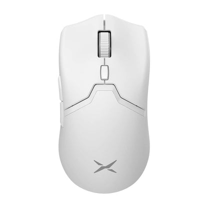 [CLEARANCE] Delux M800 PRO USB Wired / 2.4GHz and Bluetooth Wireless Optical Gaming Mouse with 26000 DPI Resolution PAW 3395 Sensor, 6 Programmable Buttons, and Up to 70 Hours Battery for PC and Laptop Computers - White