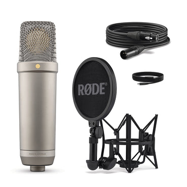 Rode NT1 5th Generation Cardioid Condenser Large Diaphragm Microphone with Analog XLR / Digital USB Type-C Dual Connect Ports, Revolution Preamp and On-board DSP for APHEX and USB Bus / Phantom Powered for Recording, Streaming, Podcasting | Silver, Black