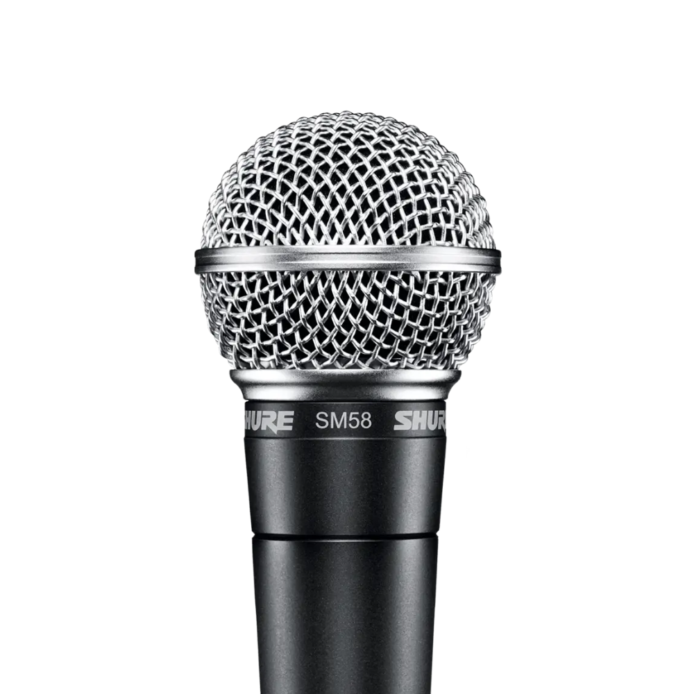 Shure SM58 Cardioid Dynamic Vocal Microphone for Live Performance, Studio Recording, Music Instruments & Podcasting | SM58-LC