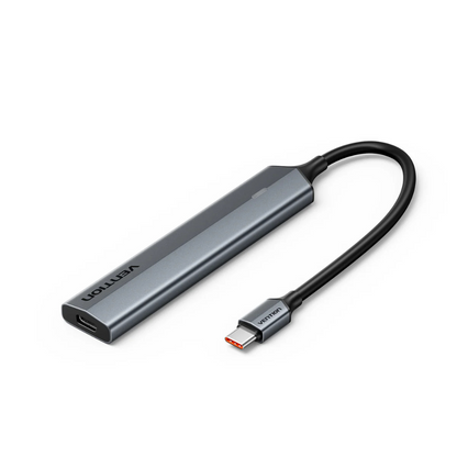 Vention 5-in-1 USB 3.2 Gen 2 Type-C Hub with 10Gbps High-Speed Data Transfer, LED Indicator, USB-C Input for PC, Desktop, Computer, Laptop, Tablet and Smartphone - Windows, macOS, Linux & Android Operating Systems