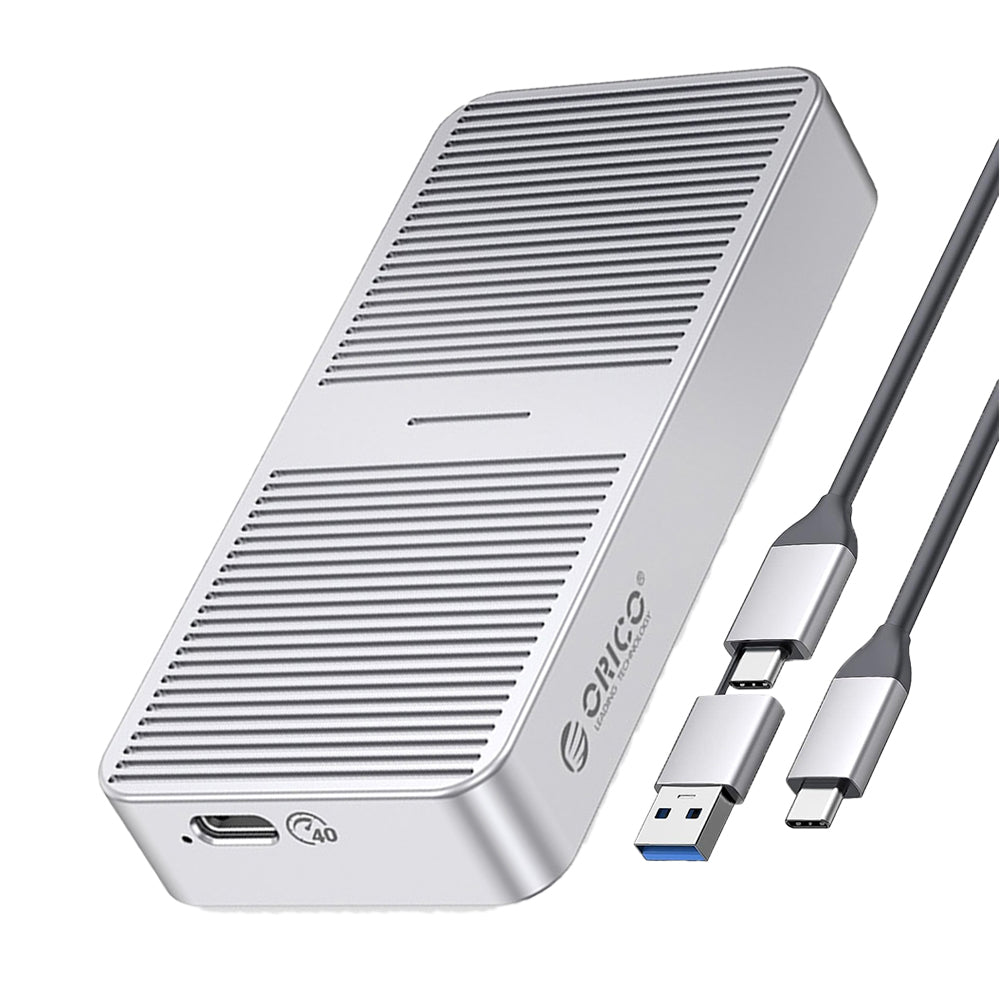 ORICO M.2 NVME SSD Solid State Drive Enclosure with USB4 Type-C Interface, 40Gbps Transfer Rate, 4TB Max Capacity with UASP TRIM Function for Smartphone PC Desktop Laptop | M224C3-U4 | Gray, Rose Gold, Silver