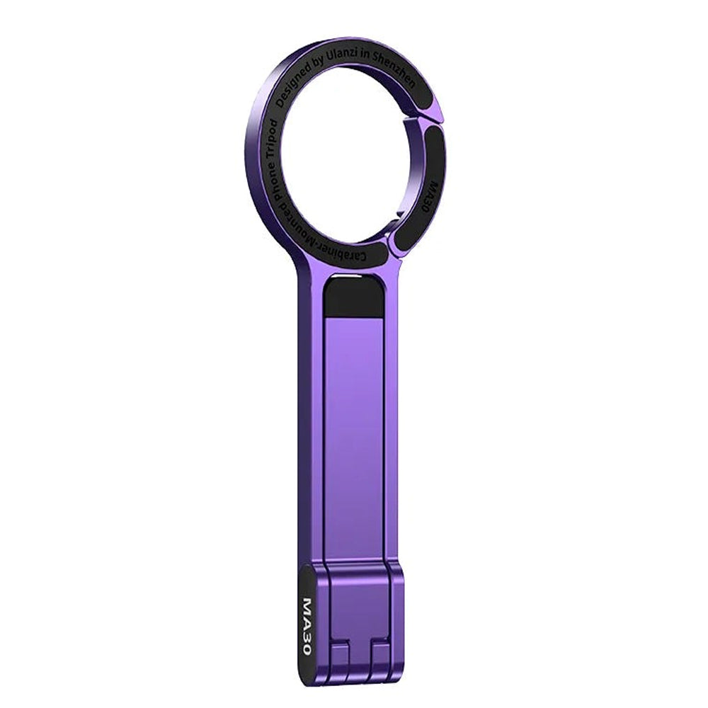 Ulanzi MA30 Foldable Portable Dual MagSafe Smartphone Tripod with Carabiner Mounted Hook for iPhone 12 - 15 / 16 Pro Max - Live Streaming, Online Meeting, Vlogging and Action Photography | M056, M060, M076, M077