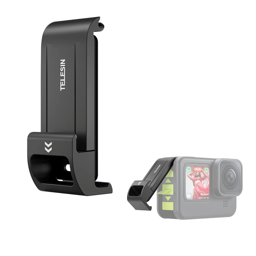 TELESIN GoPro HERO 12 11 10 9 Weather Resistant Battery Door Side Cover for Action Cameras