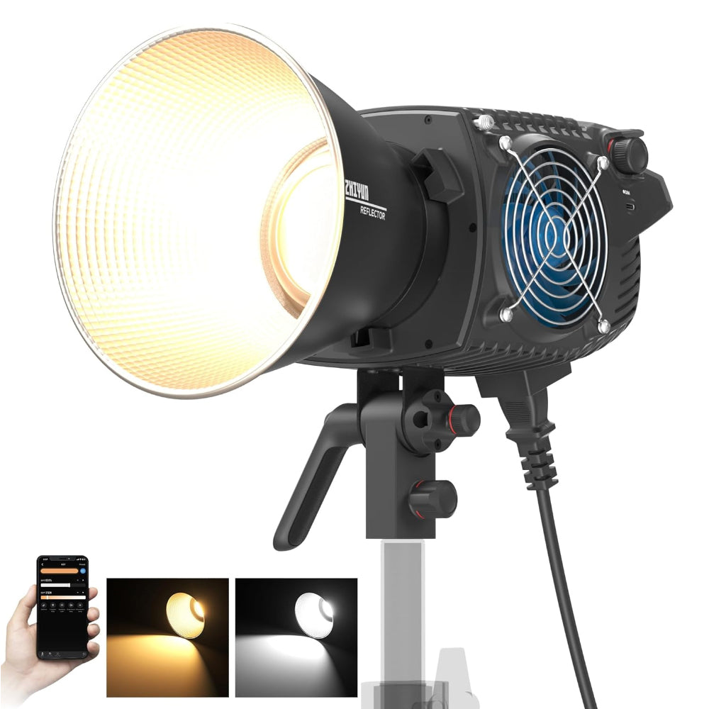 Zhiyun MOLUS B100 / B200 / B300 / B500 Bi-Color COB LED Monolight Bowens Mount with 2700-6500K CCT Color Temperature, Bluetooth and ZY Vega Mobile App Support for Lighting and Studio Equipment