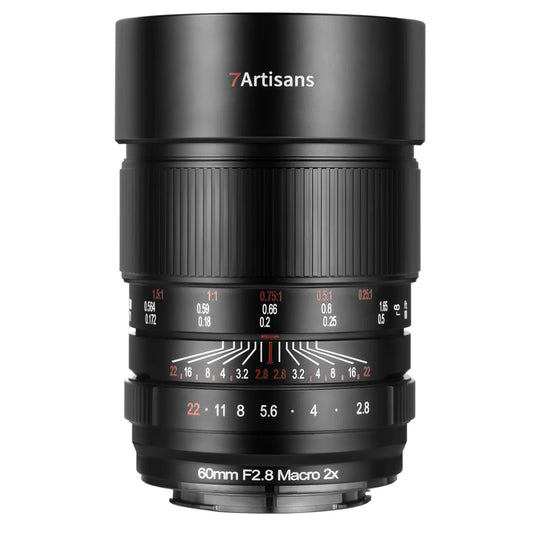 7Artisans Photoelectric 60mm F/2.8 Full Frame Format Canon RF Mount 2X Ultra Macro Prime Lens MF Manual Focus for Mirrorless Cameras
