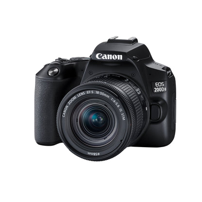 Canon EOS 200D II DSLR Camera with EF-S 18-55mm IS STM Lens Kit, 24.1MP APS-C CMOS Sensor DIGIC 8 Processor, 4K UHD Video, Wi-Fi & Bluetooth, Articulating Touch Screen LCD Display, Image Stabilizer, Creative Assist & Filters