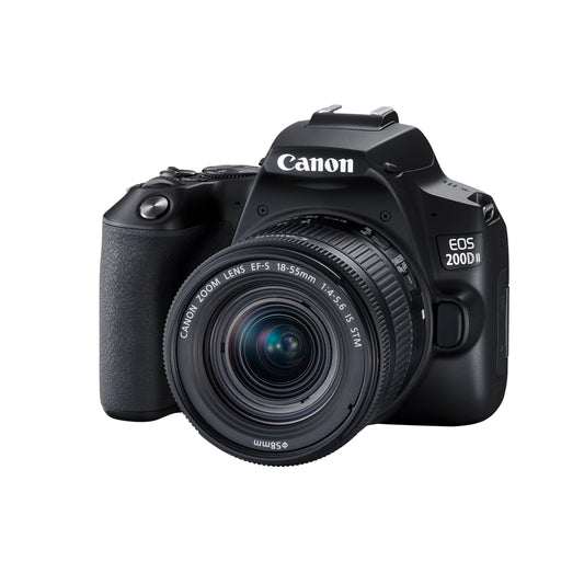 Canon EOS 200D II DSLR Camera with EF-S 18-55mm IS STM Lens Kit, 24.1MP APS-C CMOS Sensor DIGIC 8 Processor, 4K UHD Video, Wi-Fi & Bluetooth, Articulating Touch Screen LCD Display, Image Stabilizer, Creative Assist & Filters