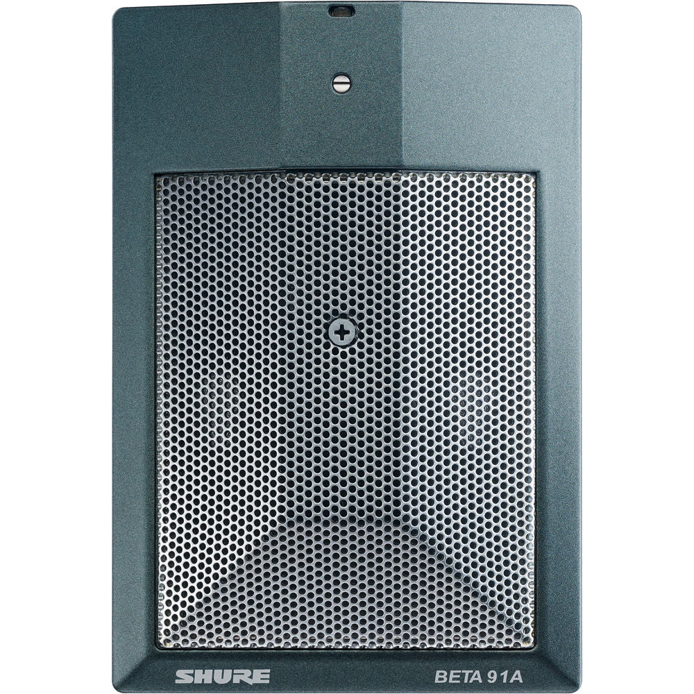 Shure Beta 91A Boundary Microphone Kick Drum Mic for Bass Drums, Piano, Organ & Low-Frequency Instruments with Half Cardioid Condenser Mic and XLR Preamplifier for Music Instruments, Audio and Recording