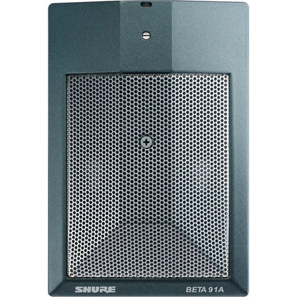 Shure Beta 91A Boundary Microphone Kick Drum Mic for Bass Drums, Piano, Organ & Low-Frequency Instruments with Half Cardioid Condenser Mic and XLR Preamplifier for Music Instruments, Audio and Recording