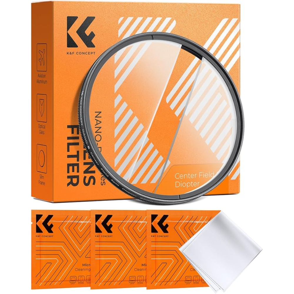 K&F Concept Nano-Basic Series Center Field Split Diopter Lens Filter | 52mm / 67mm / 77mm / 82mm