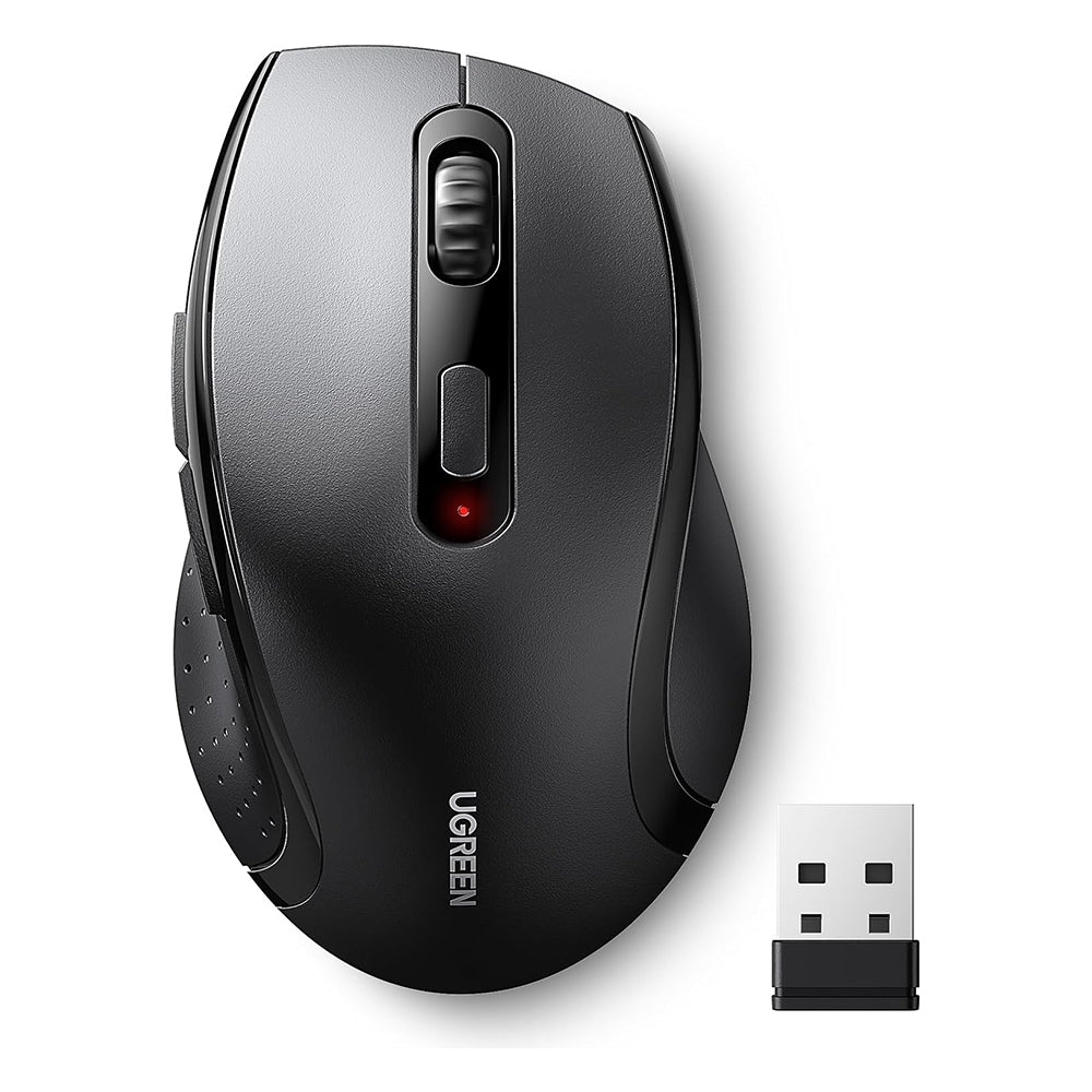 UGREEN 2.4GHz Wireless Mouse – Ergonomic Silent USB Mouse w/ 3 Adjustable DPI 800/1200/1600