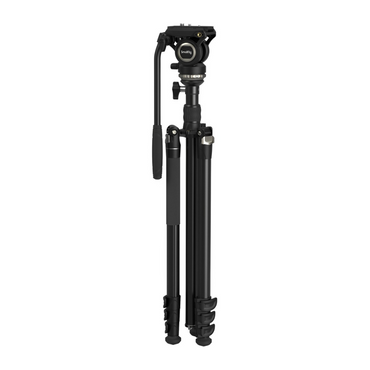 SmallRig CT-210 Aluminum Camera Video Tripod Kit - Sp-On Type Quick Release Fluid Head, Reversible Center Column, 192cm Max Height, 6kg Load Capacity, 4-Section Legs, 360° Panning & 90°/-65° Tilting, Monopod Configuration | 4475